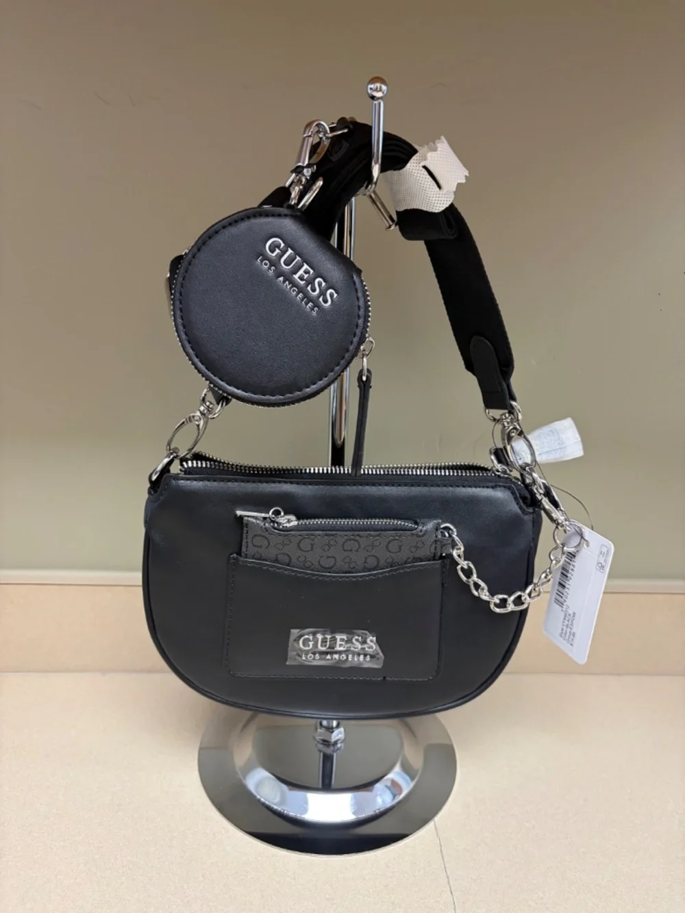 NEW Guess Bundle 3 Bags + Wallet -Shoulder Bag Includes 2 Removable Pouches NWT